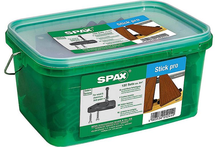 Verlegesticks SPAX für nicht sichtbare Befestigung von Holzterassendielen, VPE 120 Stk. Verlegesticks SPAX für nicht sichtbare Befestigung von Holzterassendielen, VPE 120 Stk.