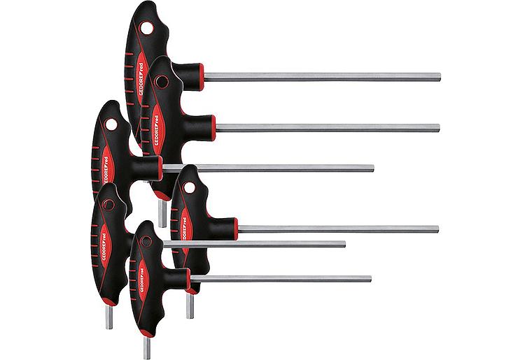 Winkelschraubendrehersatz GEDORE red 6-teilig, T-Griff Innensechskant Winkelschraubendrehersatz GEDORE red 6-teilig, T-Griff Innensechskant