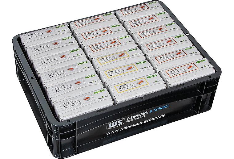 Vorteilspaket: Verbindungs-Hebelklemmen-Set WAGO, 1125-teilig, inkl. WS-Transportbox