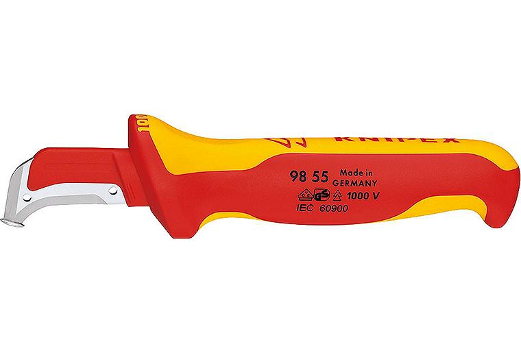 Kabelmantelmesser tauchisoliert VDE, Klingenlännge 38mm, Gesamtlänge 180mm Kabelmantelmesser tauchisoliert VDE, Klingenlännge 38mm, Gesamtlänge 180mm