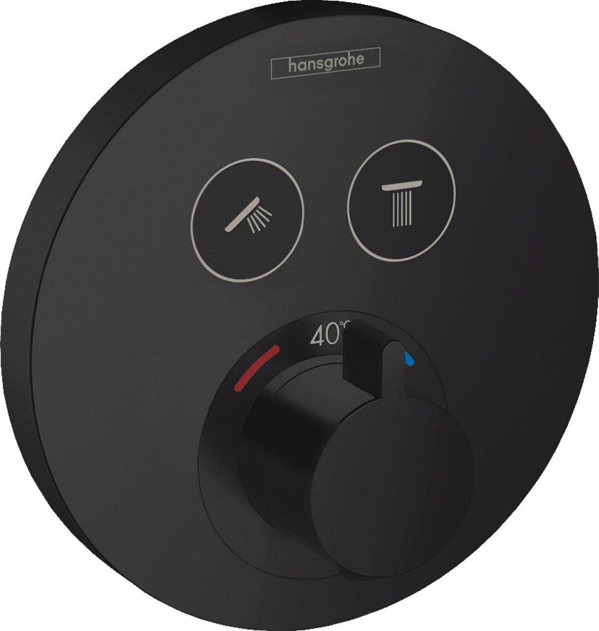 UP-Thermostat Hansgrohe ShowerSelect S Fertigset 2 Verbraucher mattschwarz UP-Thermostat Hansgrohe ShowerSelect S Fertigset 2 Verbraucher mattschwarz