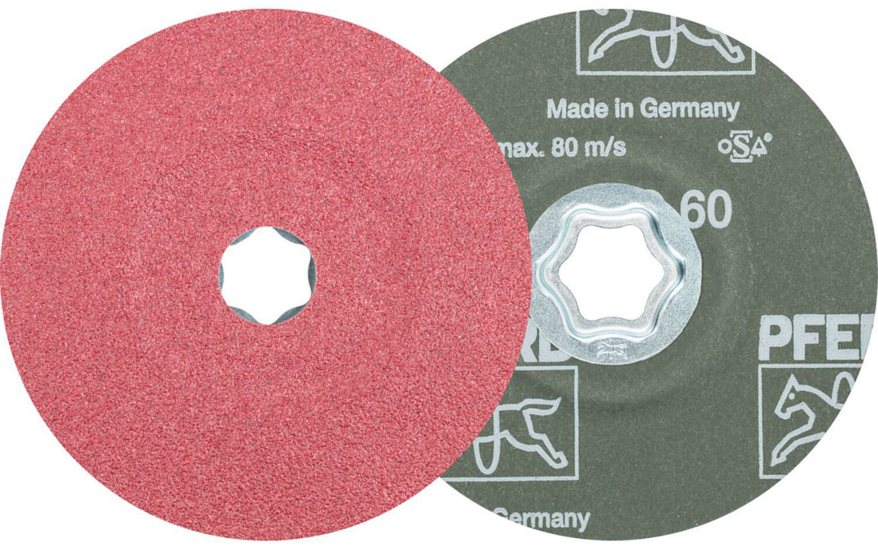 Fiberscheibe Pferd COMBICLICK, Ø 125 mm, Körnung CO60 Fiberscheibe Pferd COMBICLICK, Ø 125 mm, Körnung CO60