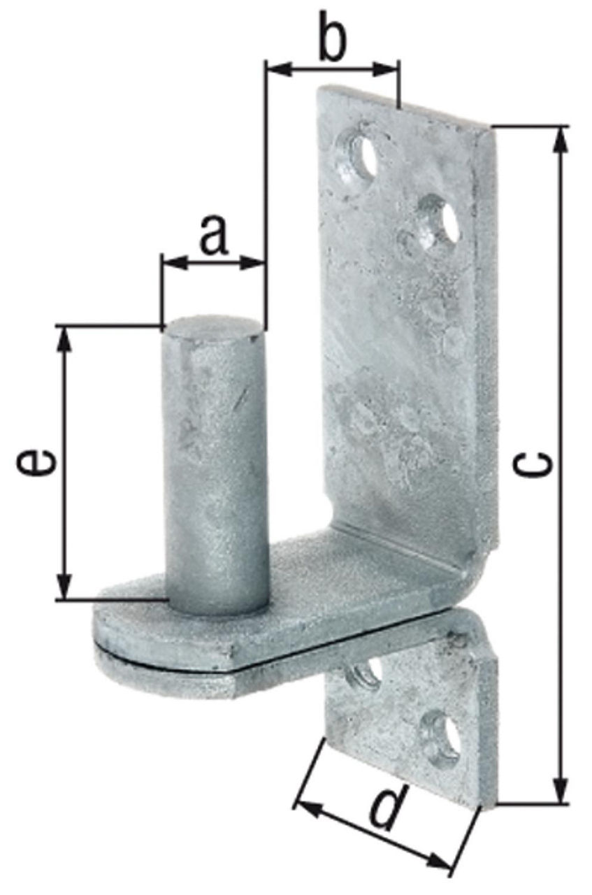 Kloben auf Platte, DII, ø 16 mm, 113 x 40 mm, feuerverzinkt Kloben auf Platte, DII, ø 16 mm, 113 x 40 mm, feuerverzinkt