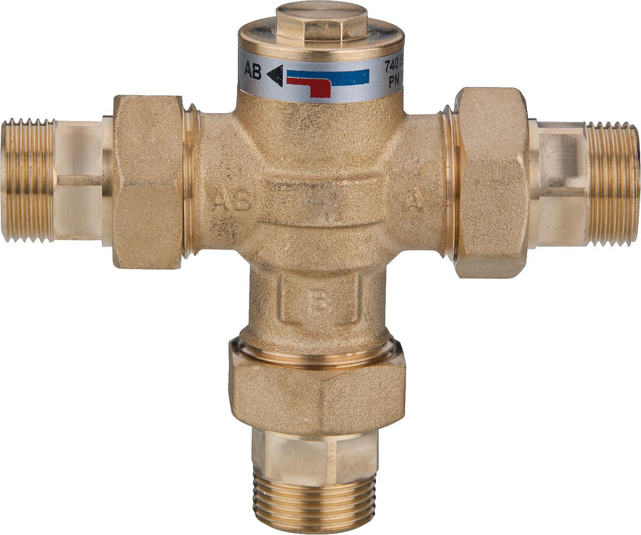 Easyflow Wood 746 Rücklaufanhebeventil 60°C, mit Verschraubung DN20 (3/4")AG Easyflow Wood 746 Rücklaufanhebeventil 60°C, mit Verschraubung DN20 (3/4")AG