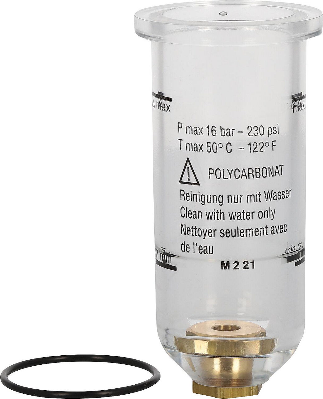 Kunststoffbehälter für Öler Baugröße G1/2" / G3/4" / G1" Kunststoffbehälter für Öler Baugröße G1/2" / G3/4" / G1"