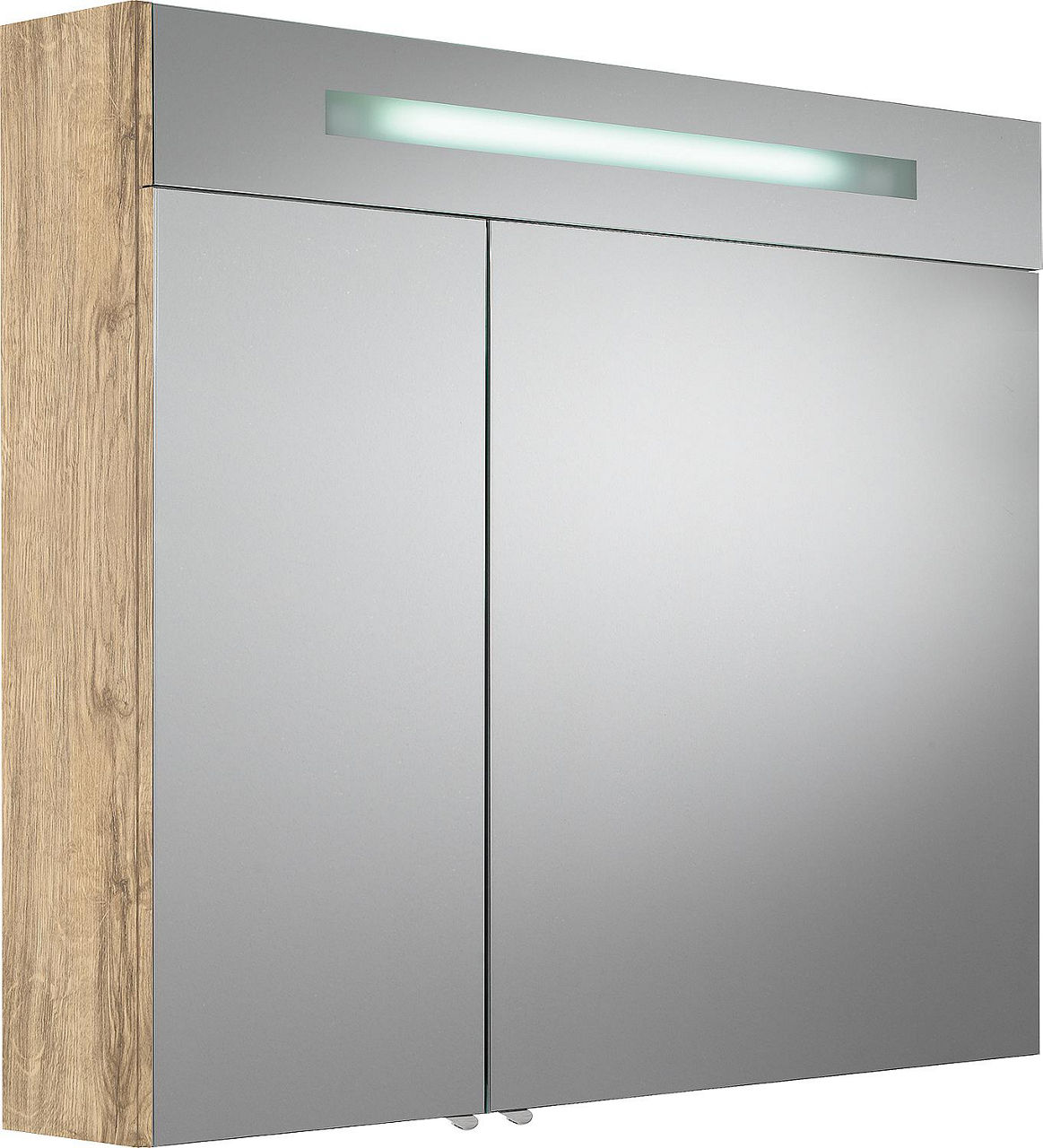 Spiegelschrank m. bel. Blende 2 Türen Asteiche 900x740x160 mm Spiegelschrank m. bel. Blende 2 Türen Asteiche 900x740x160 mm