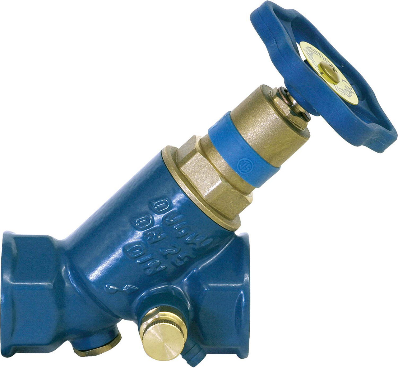 Blue-t Schrägsitzv.DN20/3/4" nichtsteigender Spindel KFR IG x IG/mit Entleerung