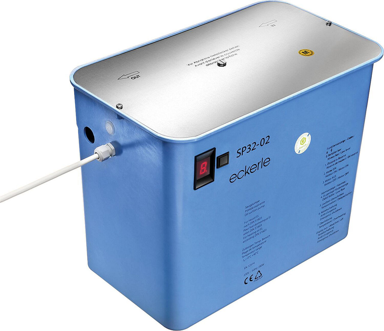 Saugpumpenaggregat Eckerle SP 32/02-80-M, mechanisches Antiheberventil 1,80 m