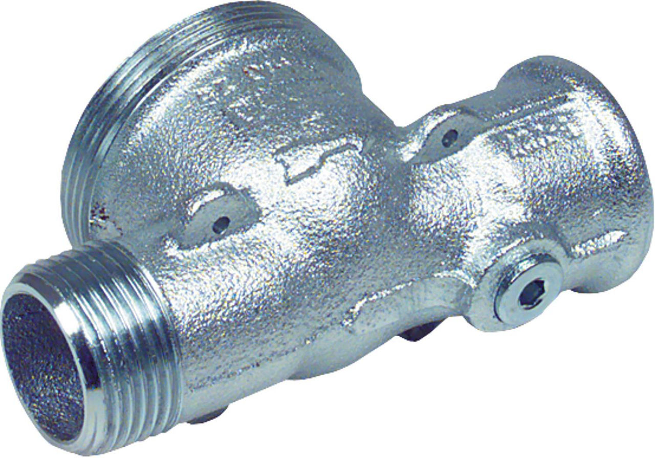 Anschlussstück m. geradem Durchgang passend für BK 4,BK verzinkt m. Prüf- stopfen 1/8'' Durchlass 1 mm