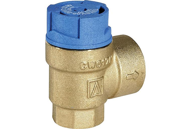 Sicherheitsventil-Anschluss, Eintritt 1/2"IG, Austritt 3/4"IG 6,0bar