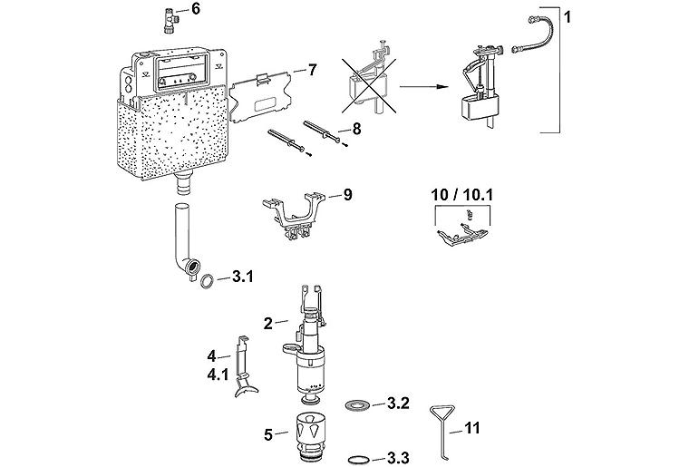 Füllventil-Set Inhalt: Füllventilhalter Füllventil, Panzerschlauch Füllventil-Set Inhalt: Füllventilhalter Füllventil, Panzerschlauch
