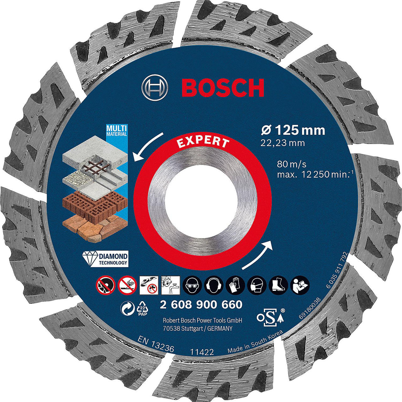 Diamant-Trennscheibe EXPERT Multi Material Ø 125x22,23x2,4mm Diamant-Trennscheibe EXPERT Multi Material Ø 125x22,23x2,4mm