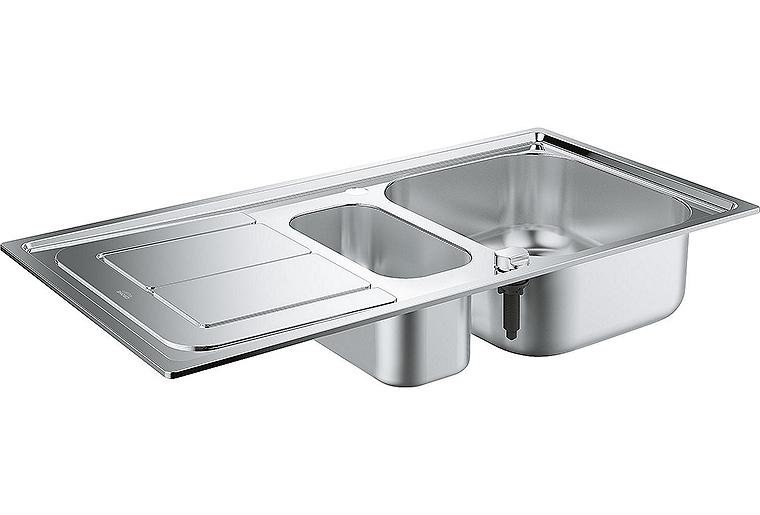 Edelstahlspüle Grohe K300 60-S 1,5 Becken reversibel BxT: 970x500 mm Edelstahlspüle Grohe K300 60-S 1,5 Becken reversibel BxT: 970x500 mm