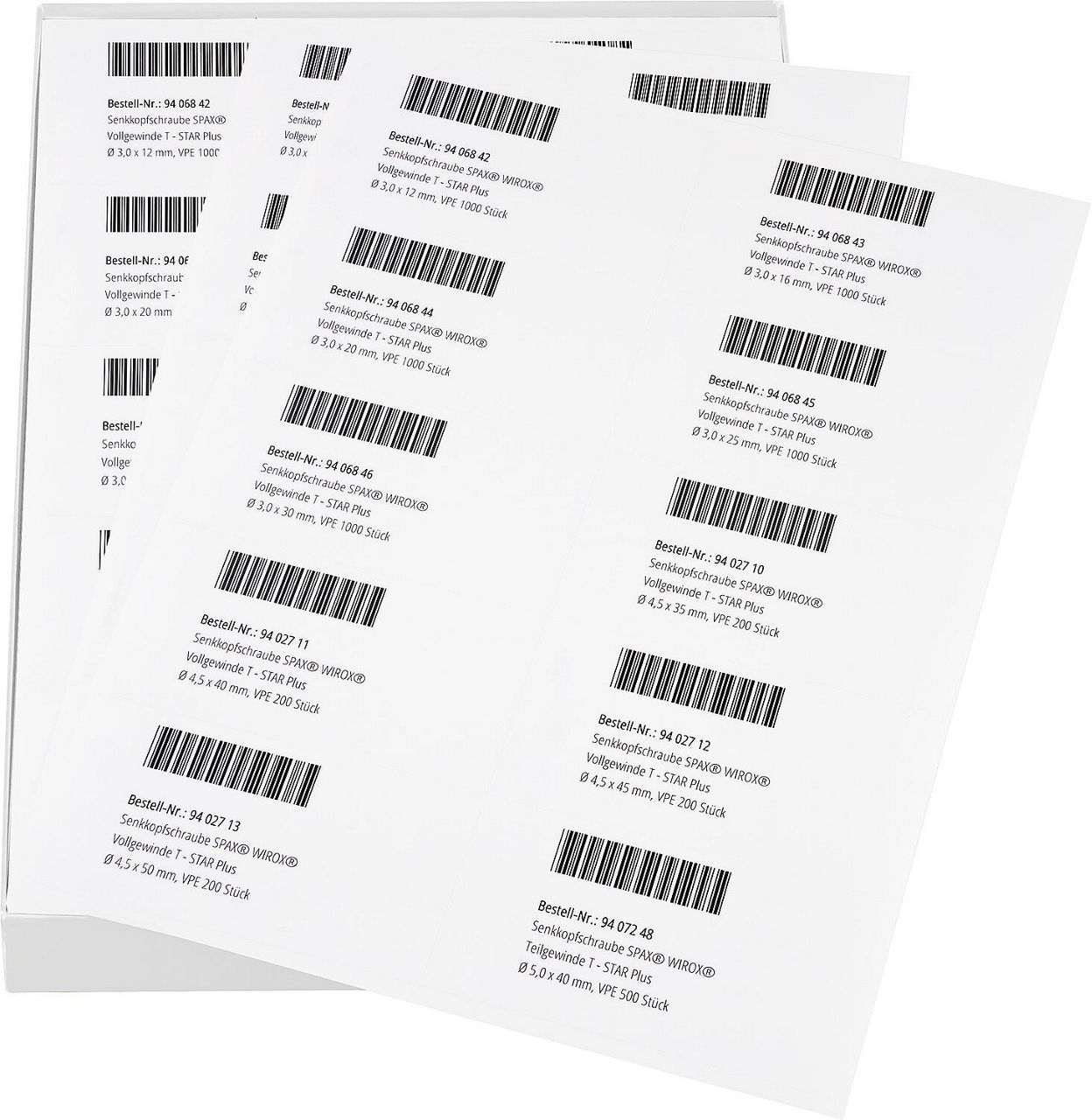 Etiketten Streit 105,0x57,0 mm 1000 Etiketten pro VPE weiß Etiketten Streit 105,0x57,0 mm 1000 Etiketten pro VPE weiß