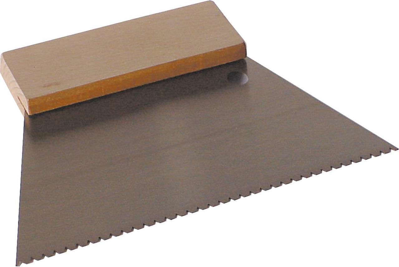Zahnspachtel fein B2 180mm Holzrücken Zahnspachtel fein B2 180mm Holzrücken