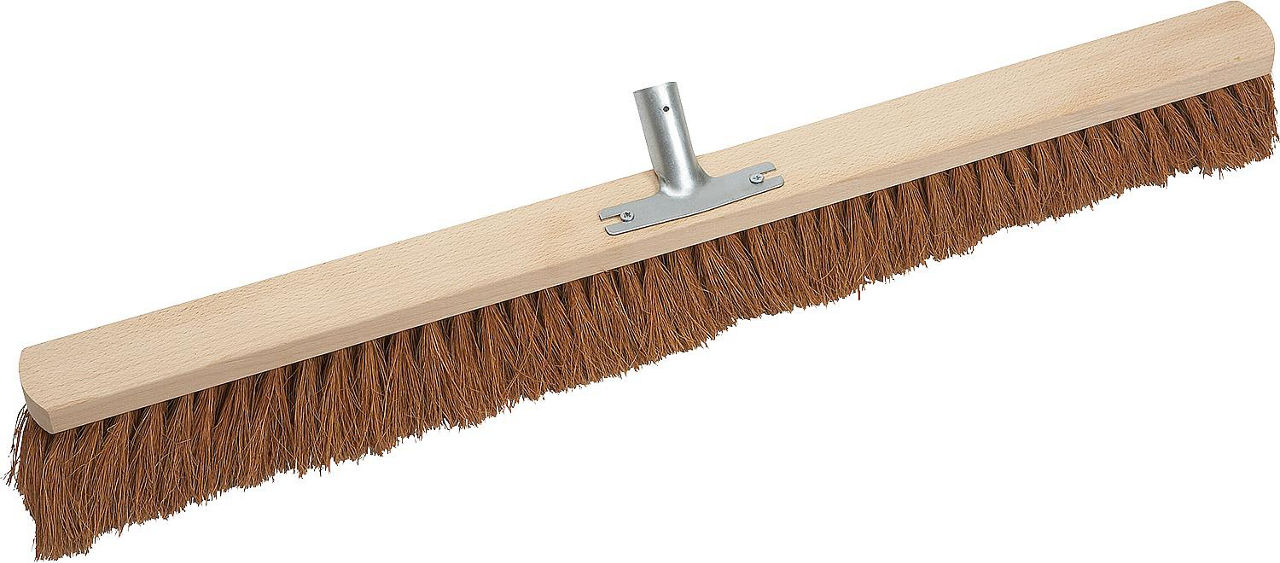 Saalbesen 80cm Holz 7-Reihig Kokos-Bestückung mit Metallhalter Saalbesen 80cm Holz 7-Reihig Kokos-Bestückung mit Metallhalter