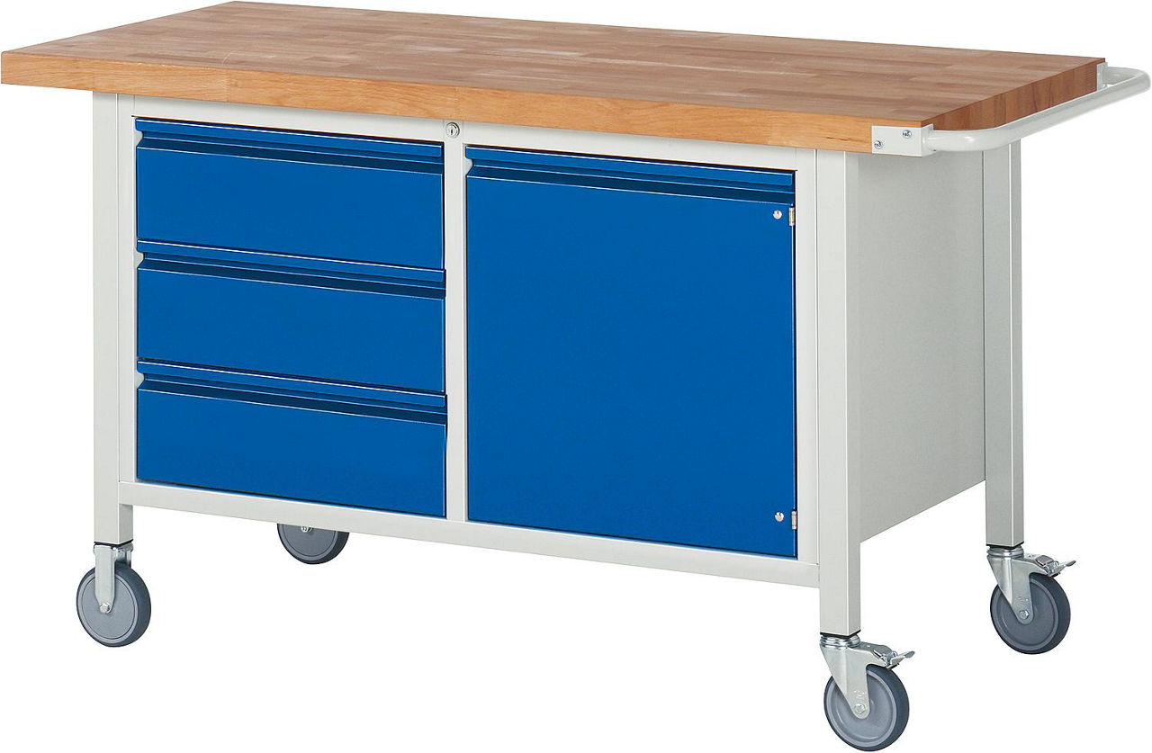 Fahrbare Werkbank RAU 8468 Serie Basic-8 1500 x 880 x 700 mm Fahrbare Werkbank RAU 8468 Serie Basic-8 1500 x 880 x 700 mm