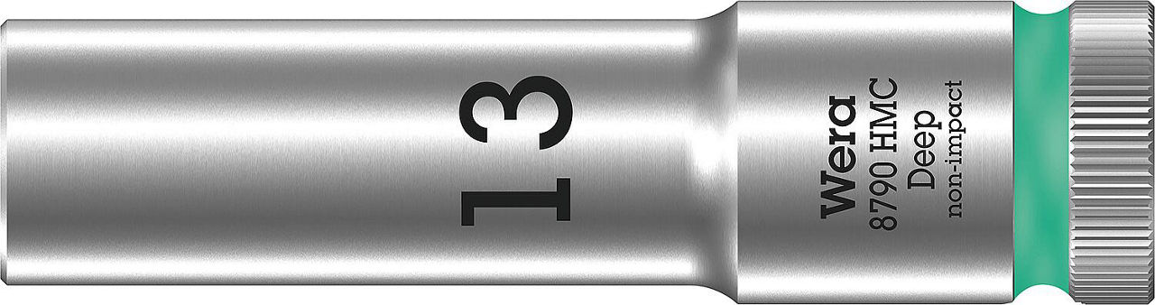 Außensechskant-Steckschlüsseleinsatz Wera 8790 HMC Deep mit 1/2"-Antrieb, metrisch, lang, SW 13,0 x 83 mm Außensechskant-Steckschlüsseleinsatz Wera 8790 HMC Deep mit 1/2"-Antrieb, metrisch, lang, SW 13,0 x 83 mm