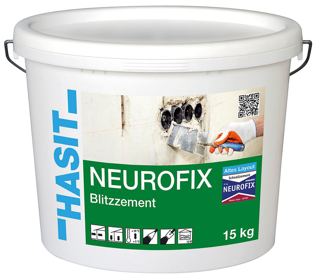 Montageschnellzement HASIT NEUROFIX 15kg Eimer Montageschnellzement HASIT NEUROFIX 15kg Eimer