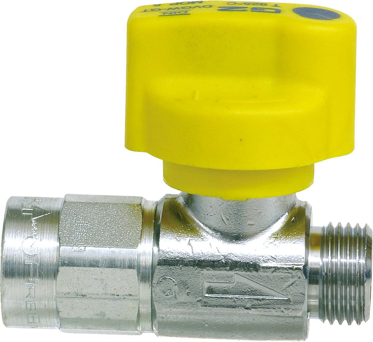 Gasabsperrkugelhahn DN 15 1/2" für Schlauchanschluss Durchgangsform mit TAS Gasabsperrkugelhahn DN 15 1/2" für Schlauchanschluss Durchgangsform mit TAS