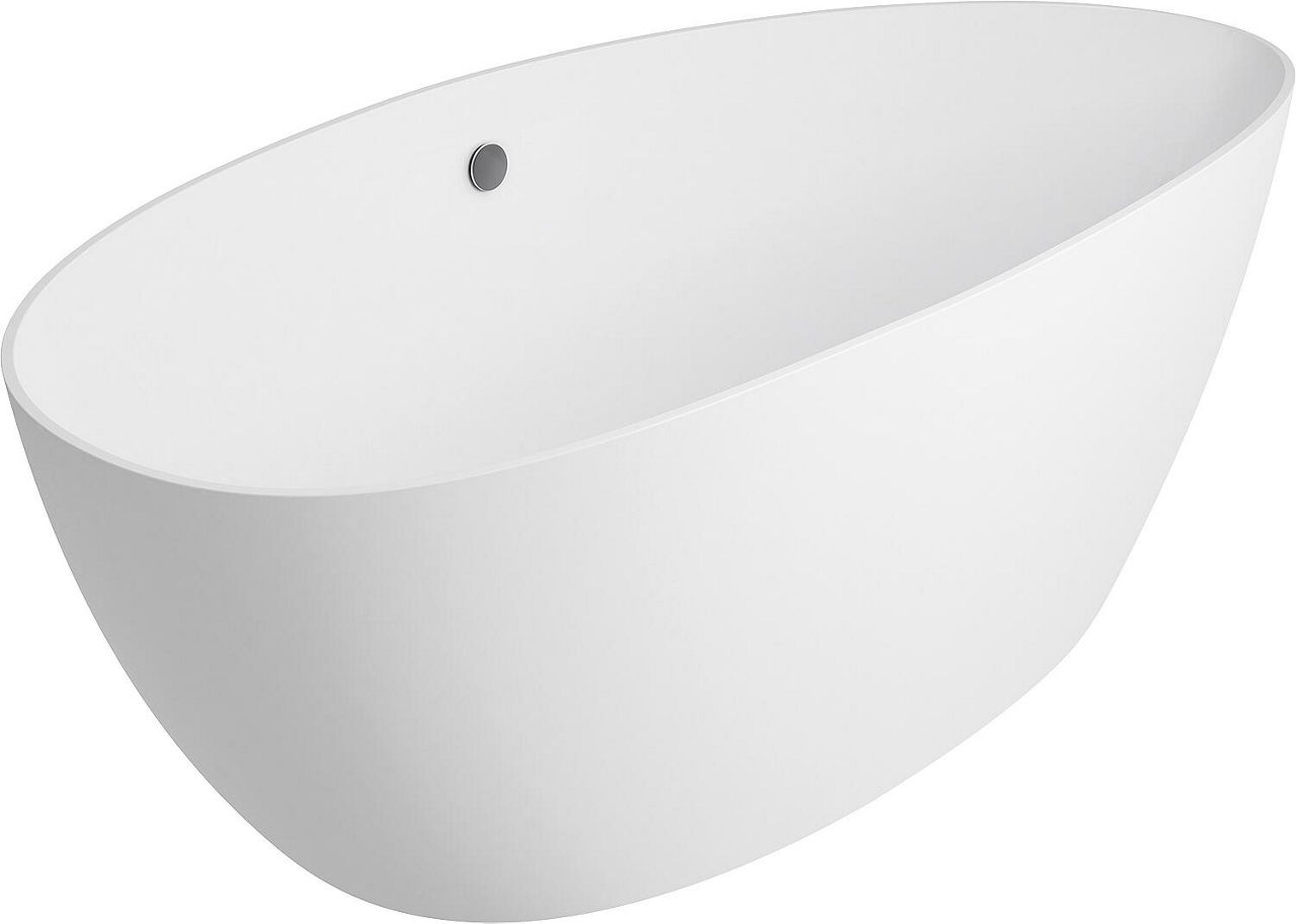 Badewanne EBBA BxHxT: 1700x620x770 mm Überlauf links Inhalt: 250 l Mineralguss weiß
