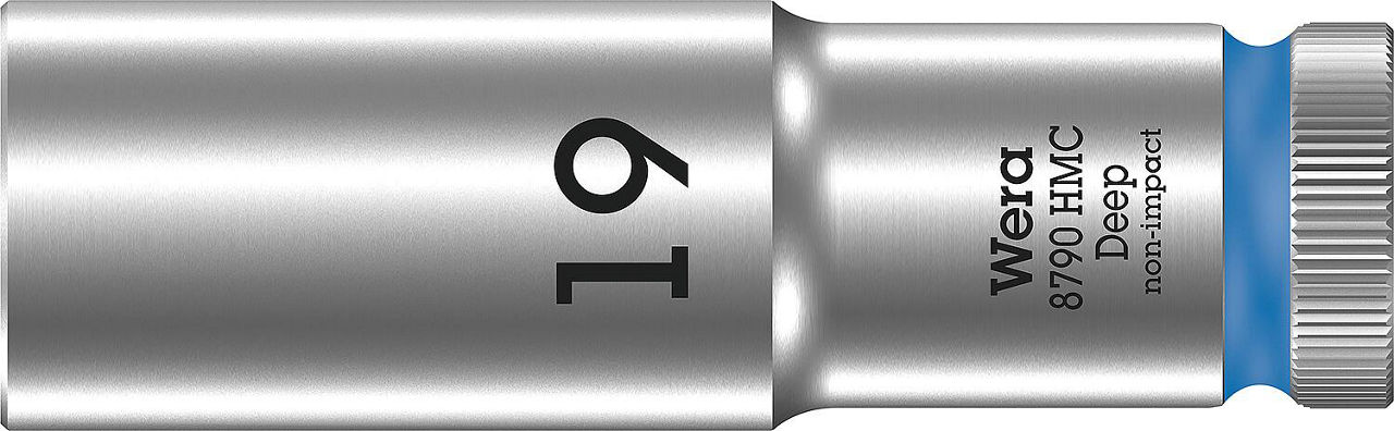 Außensechskant-Steckschlüsseleinsatz Wera 8790 HMC Deep mit 1/2"-Antrieb, metrisch, lang, SW 19,0 x 83 mm Außensechskant-Steckschlüsseleinsatz Wera 8790 HMC Deep mit 1/2"-Antrieb, metrisch, lang, SW 19,0 x 83 mm