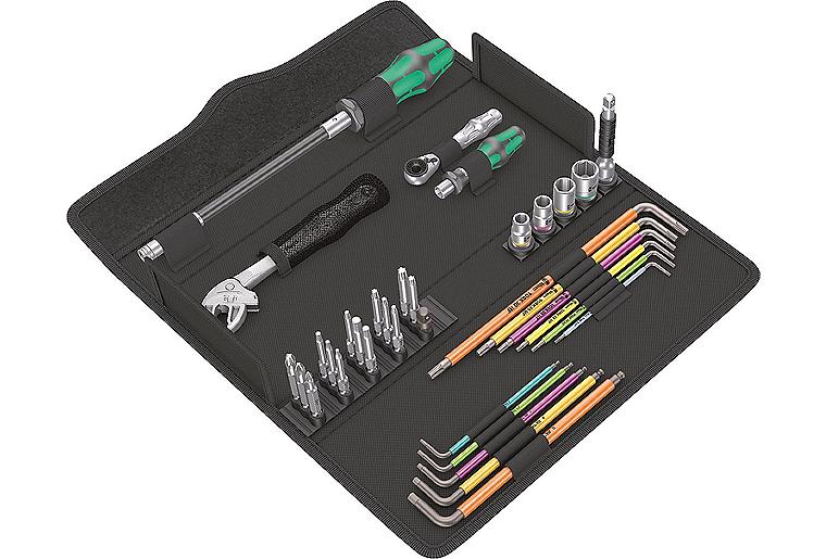Bit-Set WERA 35-teilig mit Bithalter und Stiftschlüssel-Set in Textilbox für Fensterbauer