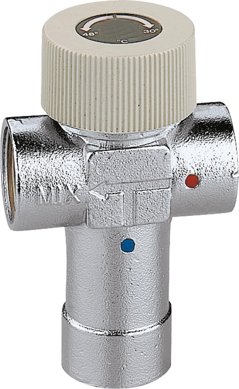Thermomischer 520 einstellbar, verchromt, 1" Einstellbereich: 40°C bis 60°C Thermomischer 520 einstellbar, verchromt, 1" Einstellbereich: 40°C bis 60°C