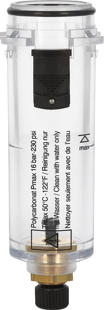 Kunststoffbehälter mit Handablass für Filter mit 1/2" / 3/4" Kunststoffbehälter mit Handablass für Filter mit 1/2" / 3/4"