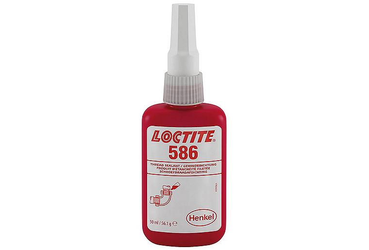 Gewindedichtung hochfest / langsamhärtend LOCTITE 586, 50ml Dosierflasche Gewindedichtung hochfest / langsamhärtend LOCTITE 586, 50ml Dosierflasche