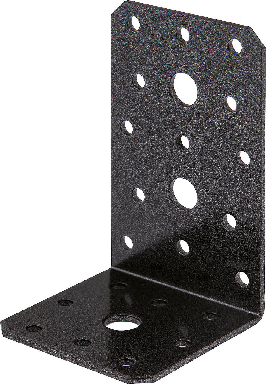 Winkelverbinder DURAVIS® 100 x 60 x 60 mm, Material: Stahl, sendzimirverzinkt, Oberfläche: schwarz-diamant Winkelverbinder DURAVIS® 100 x 60 x 60 mm, Material: Stahl, sendzimirverzinkt, Oberfläche: schwarz-diamant