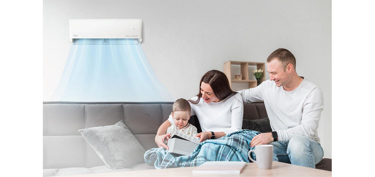 Single-Split Klimagerät Midea, Solstice (R 32), Inneneinheit 5,0kW, weiß