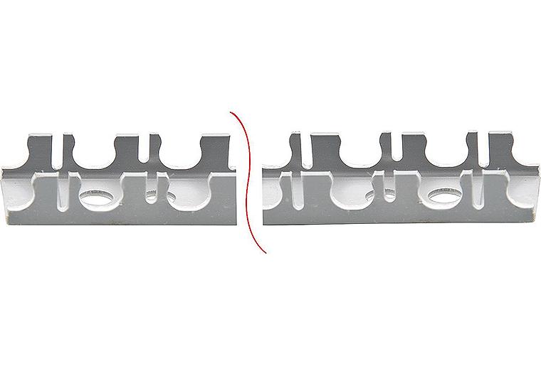 Wandklemmschiene für Heizrohr 12 x 1,3 mm, L=2m VPE= 16 STück = 32 mtr. Wandklemmschiene für Heizrohr 12 x 1,3 mm, L=2m VPE= 16 STück = 32 mtr.