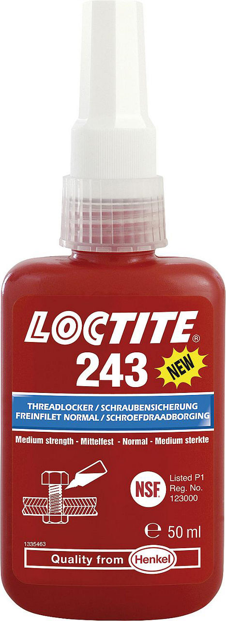 Schraubensicherung mittelfest (NSF) LOCTITE 243, 50ml Dosierflasche