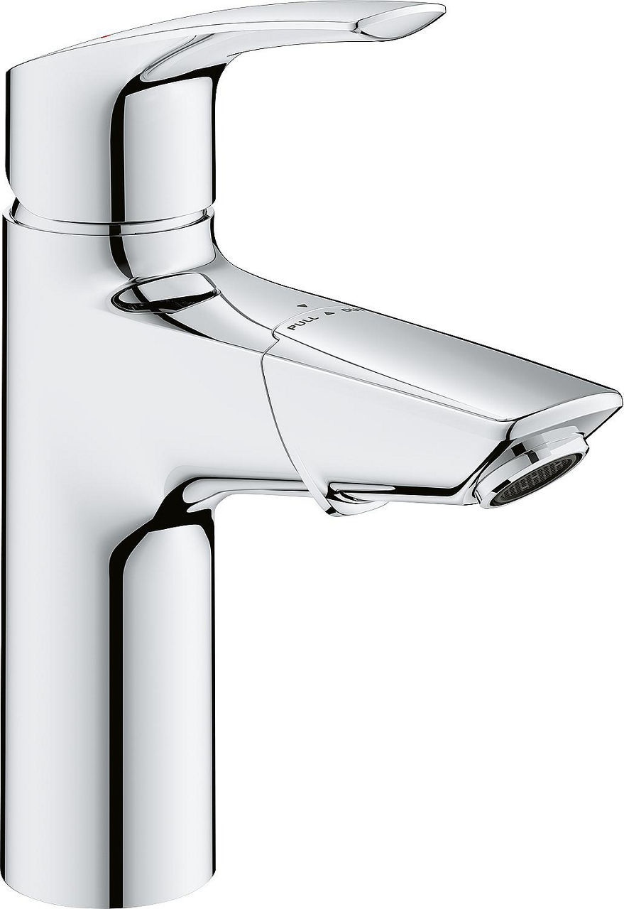 Waschtischmischer Grohe Eurosmart M-Size Ausladung 121 mm chrom mit Ablaufgarnitur und herausziehbarem Auslauf Waschtischmischer Grohe Eurosmart M-Size Ausladung 121 mm chrom mit Ablaufgarnitur und herausziehbarem Auslauf