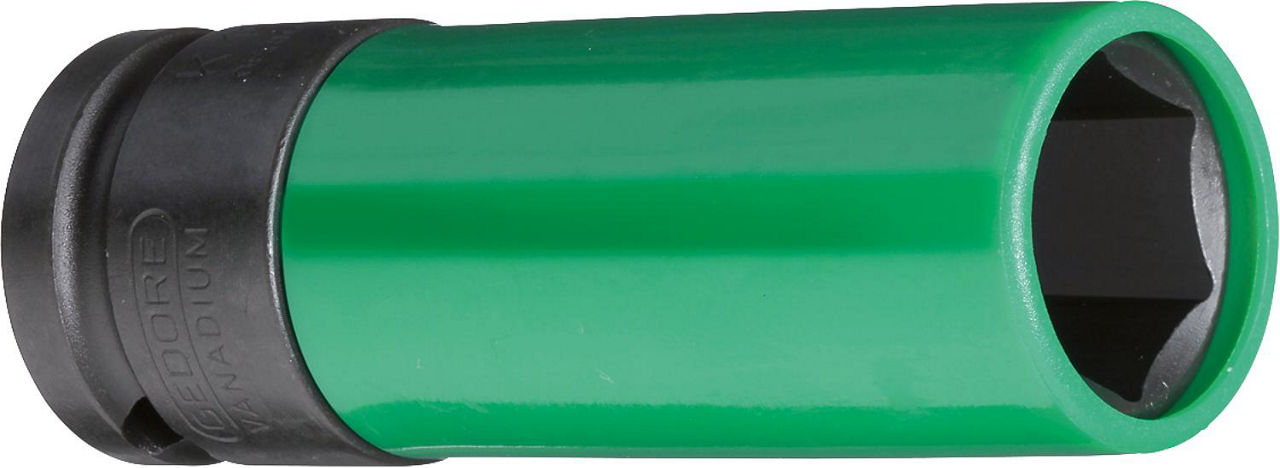 Kraftschraubereinsatz GEDORE 1/2", 6-kant, lang, SW 19 mit Schutzhülse Kraftschraubereinsatz GEDORE 1/2", 6-kant, lang, SW 19 mit Schutzhülse