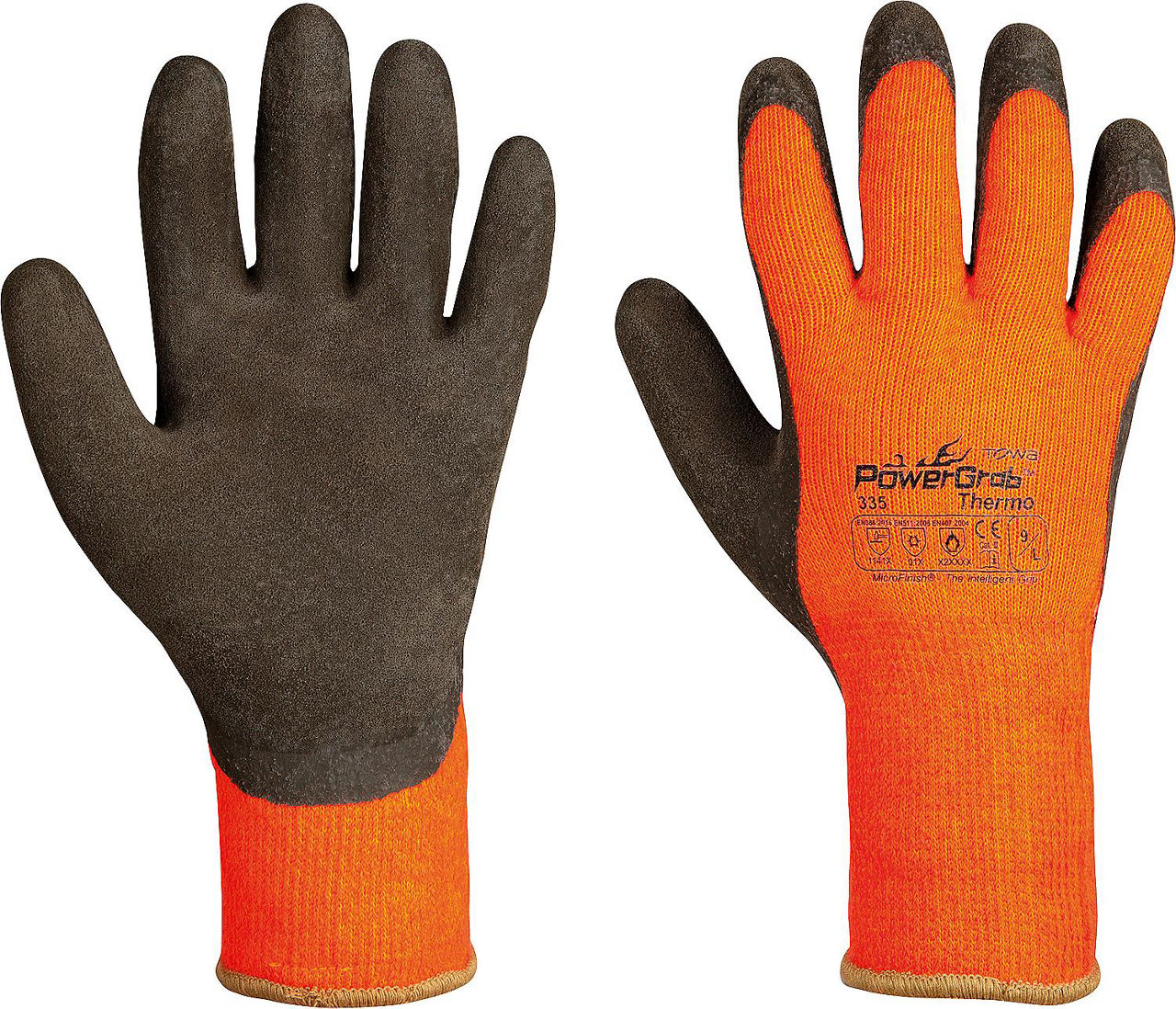 Kälteschutzhandschuh Power Grap Thermo,orange, Größe 9/L, 1Paar