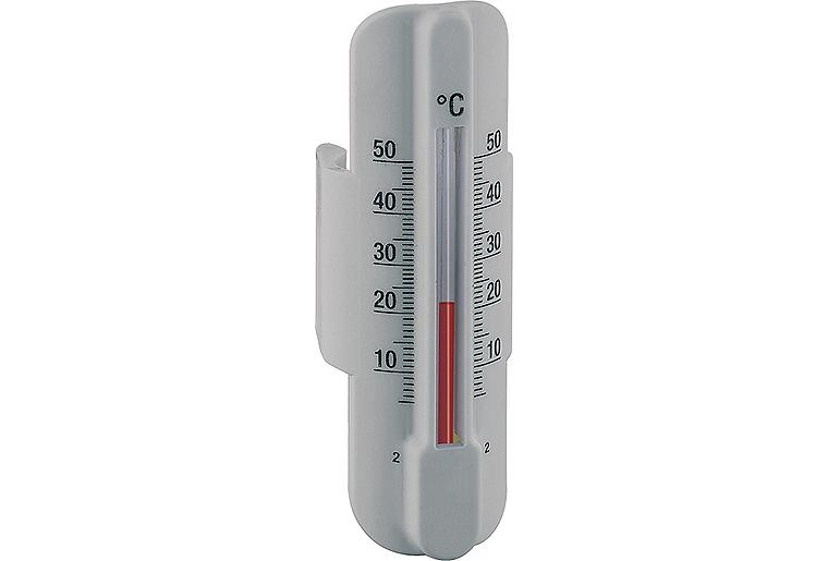 Thermometer mit Schnellkupplung für Heizkreisrohre von 15-18mm Zubehör für Kunststoffverteiler Thermometer mit Schnellkupplung für Heizkreisrohre von 15-18mm Zubehör für Kunststoffverteiler