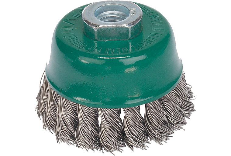 Topfbürste gezopft Edelstahldraht 0,50 mm 65 mm x M 14 x 2,0