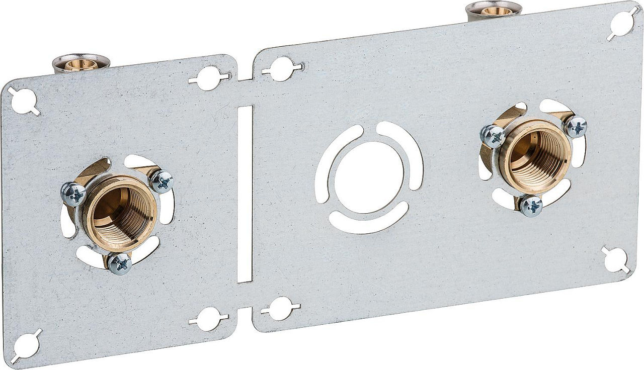 Wandwinkel-Montageplatte für Trockenbaubereich TH-Kontur 20x2mm - DN15(1/2") Wandwinkel-Montageplatte für Trockenbaubereich TH-Kontur 20x2mm - DN15(1/2")