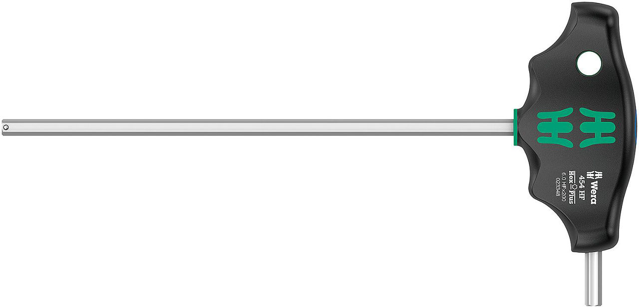 Innensechskant-Schraubendreher WERA 454 HF Serie 400 Quergriff, Hex-Plus, mit Haltefunktion, SW 6,0 x 200 mm