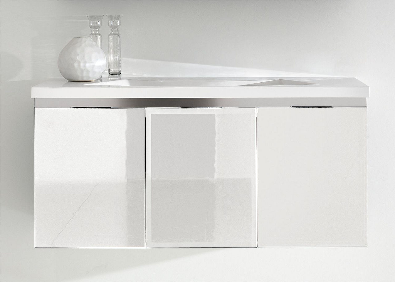 WTU+Mineralguss-WT ENOVI weiß Hochglanz 3 Türen 1060x535x510mm WTU+Mineralguss-WT ENOVI weiß Hochglanz 3 Türen 1060x535x510mm