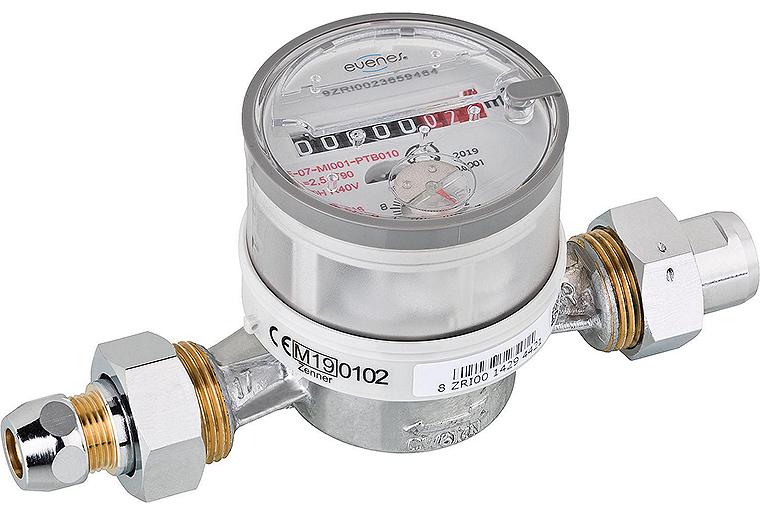 Eckventilzähler warm Q3=2,5 (QN 1,5m³/h) Baul.110mm DN20 Inkl. Beglaubigungsgebühr Eckventilzähler warm Q3=2,5 (QN 1,5m³/h) Baul.110mm DN20 Inkl. Beglaubigungsgebühr