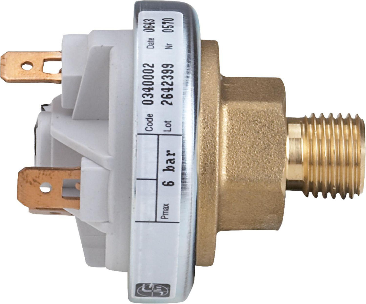 340 Wasserdruckwächter ein: 600 +-60 mbar, G 1/4" Ref. 0.340.008