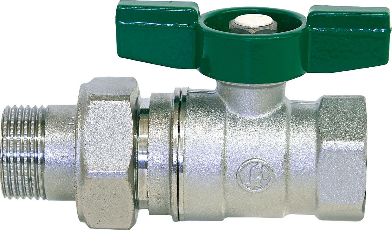 Trinkwasser-Kugelhahn R259D IG/AG 1/2" x 1/2" Messing verchromt/ Flügelgriff Trinkwasser-Kugelhahn R259D IG/AG 1/2" x 1/2" Messing verchromt/ Flügelgriff