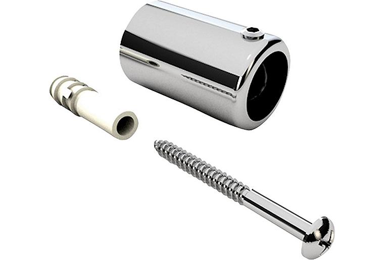 Wandanschluss 90°, für Stabilisationsstange glanzverchromt Ø 19mm Wandanschluss 90°, für Stabilisationsstange glanzverchromt Ø 19mm