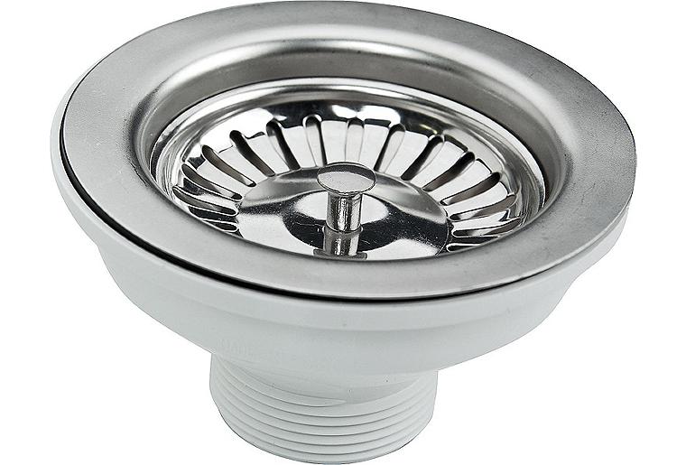Spülenventil DN40, 11/2"x 115mm mit Siebeinsatz Edelstahl 83mm Spülenventil DN40, 11/2"x 115mm mit Siebeinsatz Edelstahl 83mm