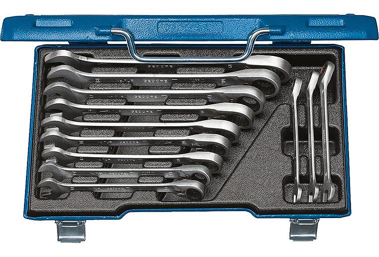 Maul-Ringratschenschlüsselsatz GEDORE12-teilig, umschaltbar SW 8-19mm