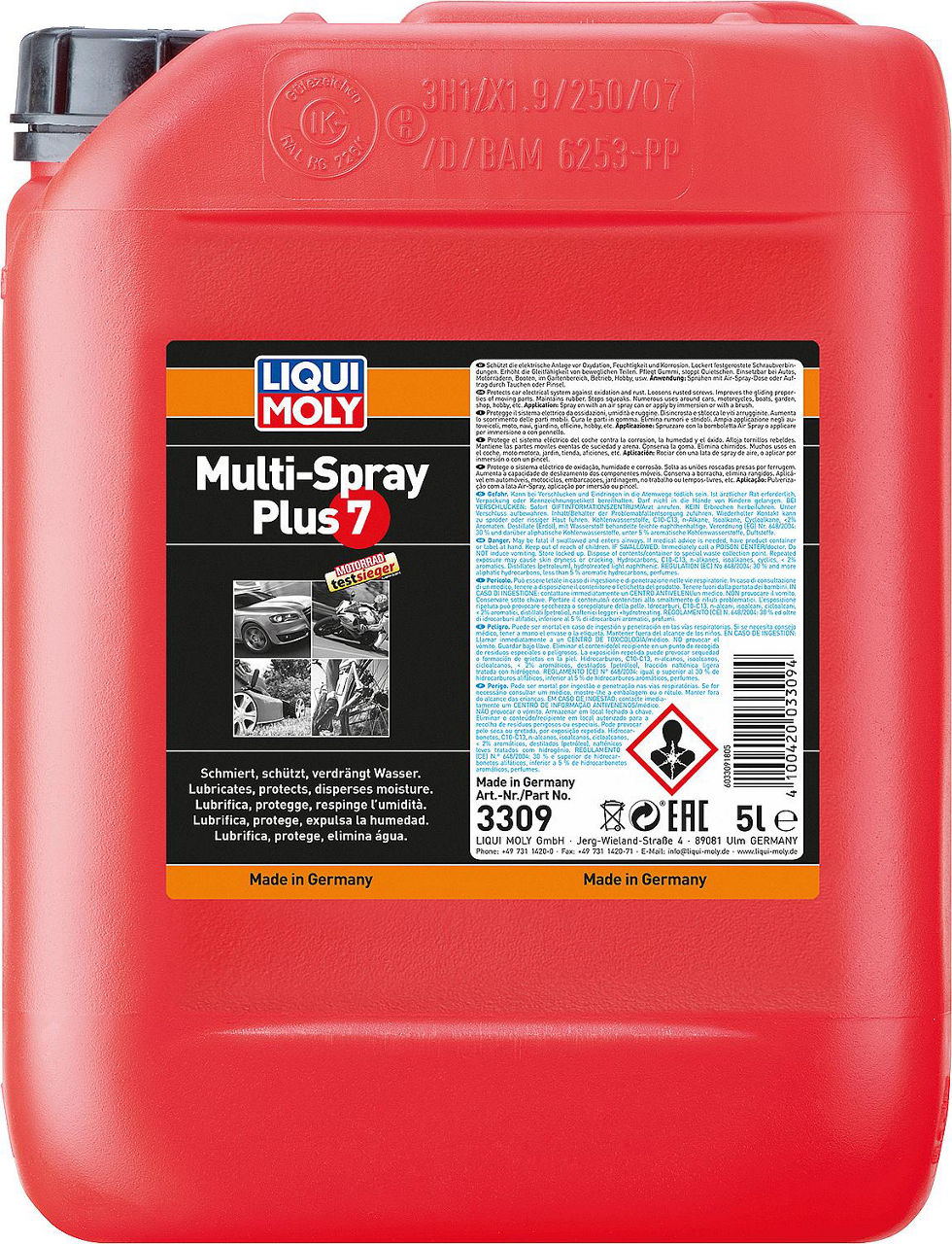 Multifunktionsöl LIQUI MOLY Multi-Spray Plus 7, 5l Kanister