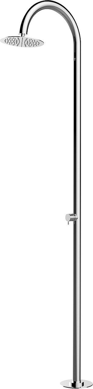 Duschsäule Ekta 2.0 mit Einhebelmischer und Kopfbrause für KW/WW, Höhe 2285mm, Edelstahl poliert